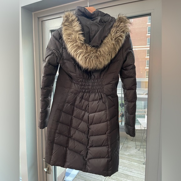 Michael by Michael Kors Brown Long Puffer Coat - Picture 3 of 8